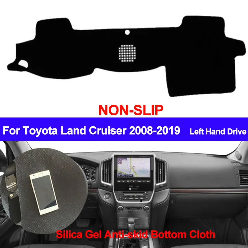 Силиконовый коврик TAIJS для приборной панели Toyota Land Cruiser J200 2008 2009 2010 2011 2012 - 2016 2017 2018