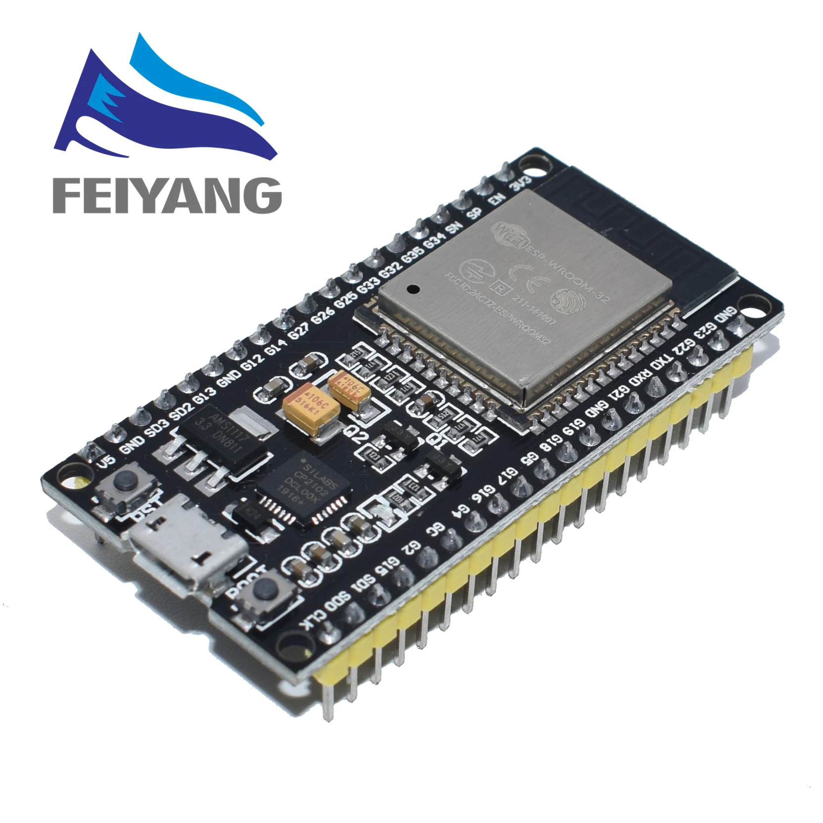 10 шт. ESP-32 ESP32 Беспроводной Wi-Fi и bluetooth-адаптер макетная плата 2,4 ГГц CP2102 Micro USB двухъядерный модуль ESP-32S аналогичный ESP8266