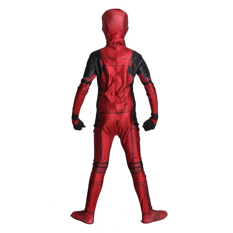 Дэдпул, карнавальный костюм, боди, WADE Wilson, комбинезон, фантазия, для взрослых, на Хэллоуин, спандекс, лайкра, Zentai, кобура, пояс, дети, с маской