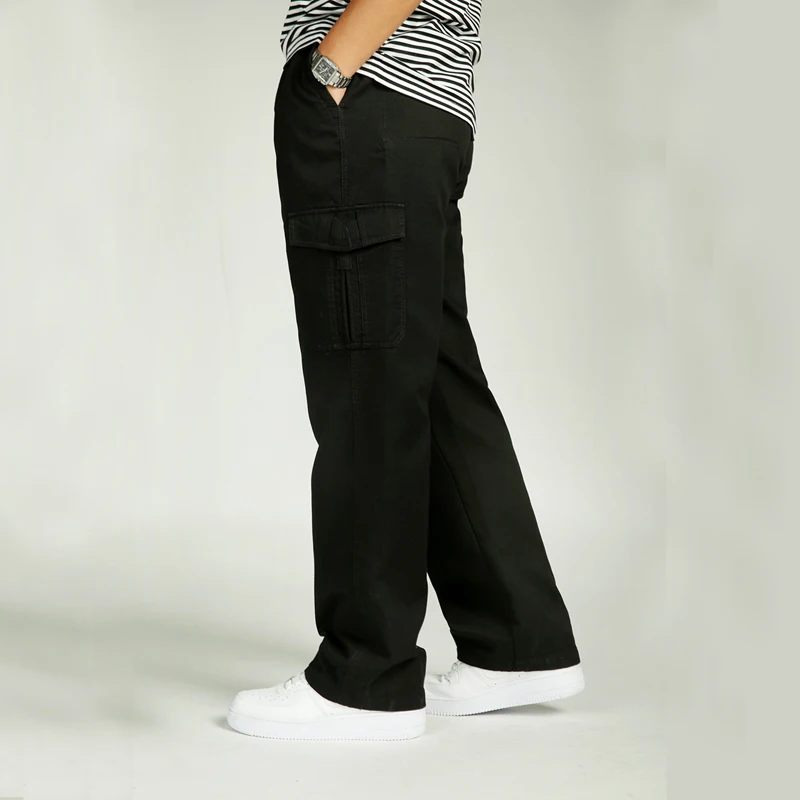 Брюки карго мужские хлопковые джоггеры с карманами шаровары повседневные