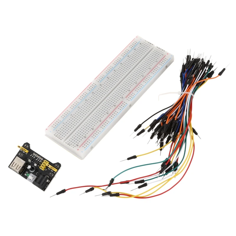 FFYY MB 102 830 Точка PCB макетная плата модуль питания 3 V 5V + блок 65pcs кабель провода для