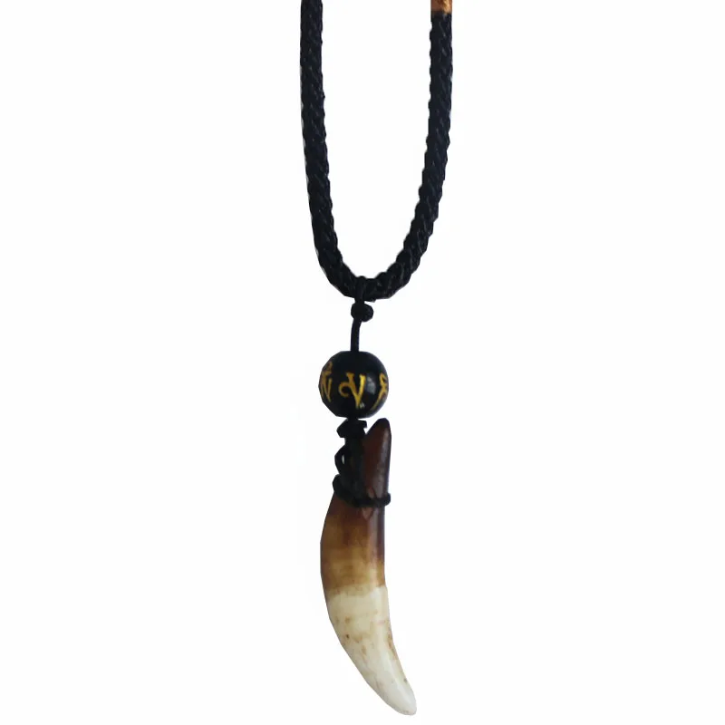 10 шт. модные ювелирные украшения голова волка настоящие мужчины волчий Клык зуб