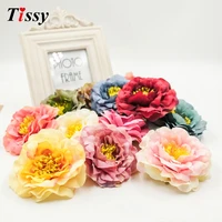 5pcs 10cm silk rose large size scrapbooking rose artificial flower for home garden wedding birthday party decoration supplies