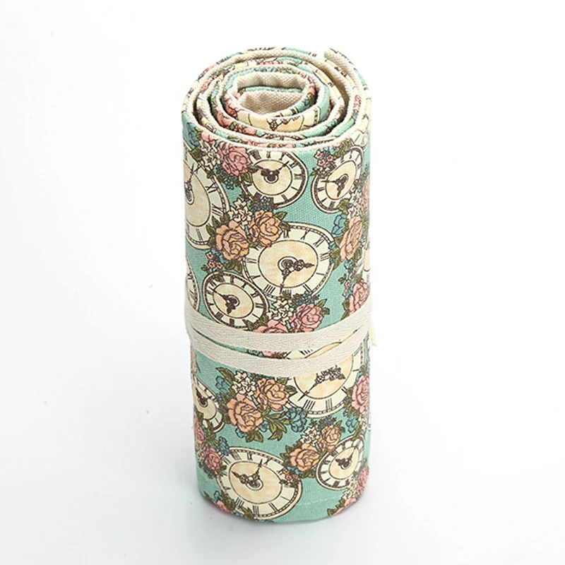 Чехол для карандашей с 36/48/72 отверстиями креативный холщовый чехол в рулоне