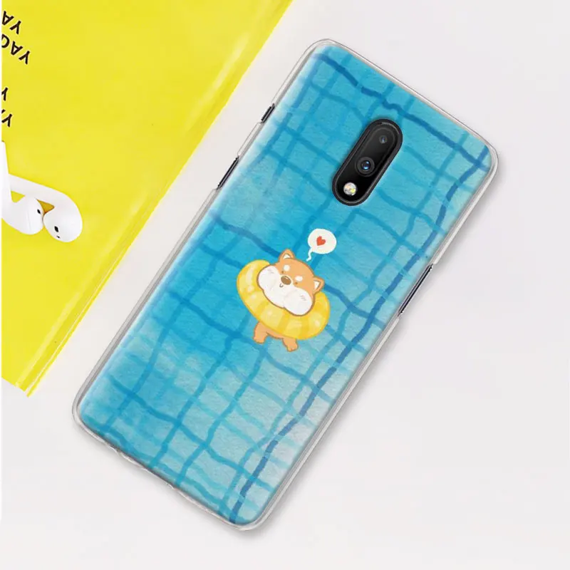 Мультяшная собака корги Шиба ину чехол для Oneplus 7 Pro 6 7 6T 5T жесткий чехол-накладка для мобильного телефона Coque