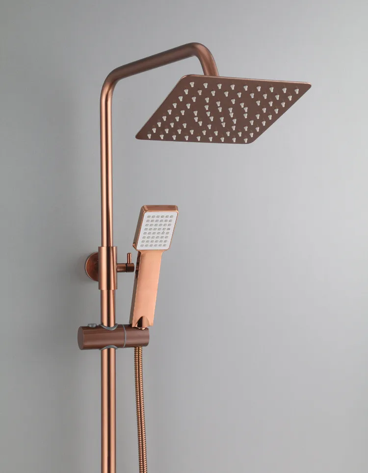 Senducs Space Aluminum Shower Set Rose Gold Bathroom System Hot Sale Single Handle | Обустройство дома