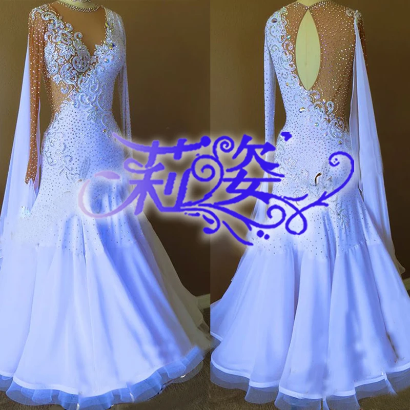 

Exquisite ballroom danswedstrijd dans ballroom waltz jurken voor stijldansen waltz foxtrot Ballroom jurken