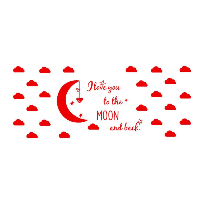 NAIYUE I Love You To The Moon And Back настенные наклейки для детей DIY Искусство DIY Декор креативные бабочки 3d наклейки на стену 19FEB18
