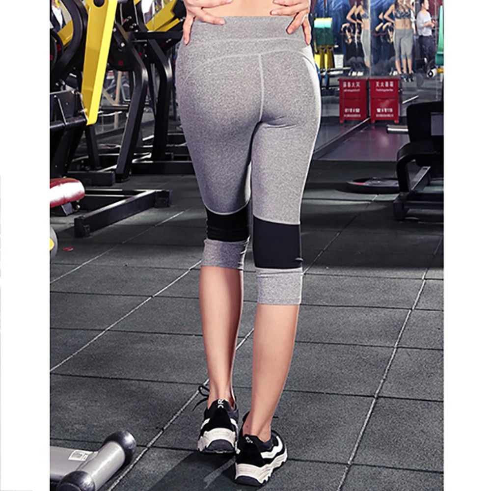 New Fitness leggings Women Breathable High Waist Legins Femme Workout Legging Push Up Elastic Slim Pants Plus Size Knee Length | Спорт и