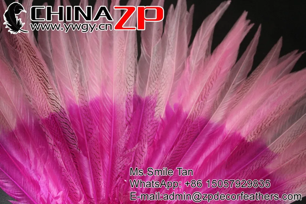 CHINAZP Омбре Розовое перо фазана 65 ~ 70 см (26 до 28 дюймов) 50 шт./лот красивые узоры