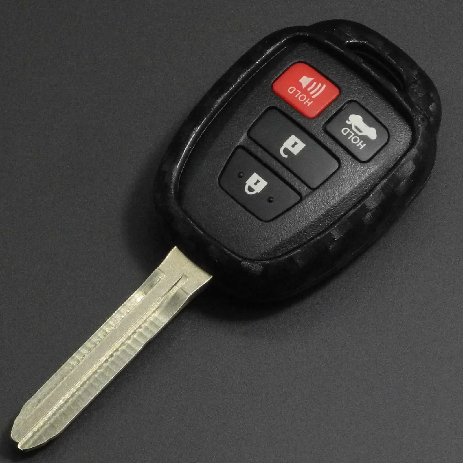 Силиконовый чехол для ключей jingyuqin из углеродного волокна Toyota CAMRY 2012 2013 2014 2015 Corolla