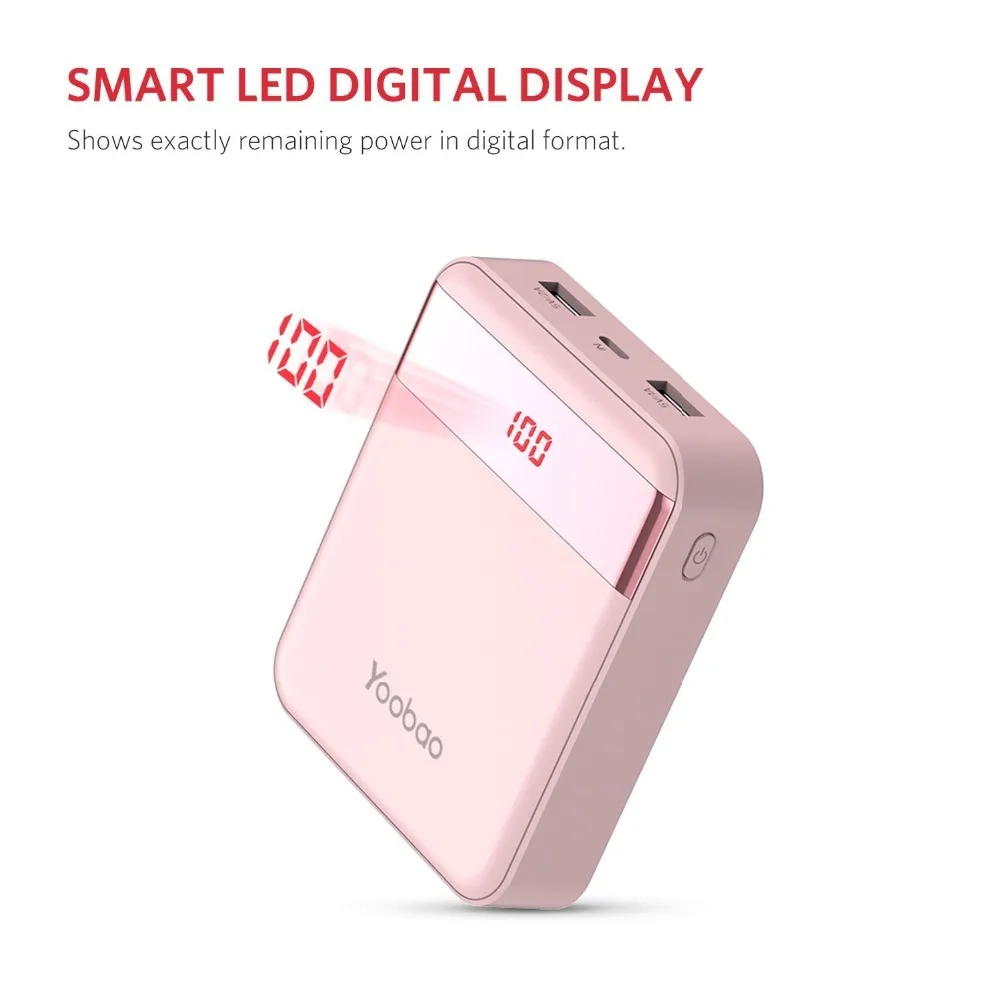 Yoobao m4pro 10000 мАч мини красочный мобильный Запасные Аккумуляторы для телефонов 2
