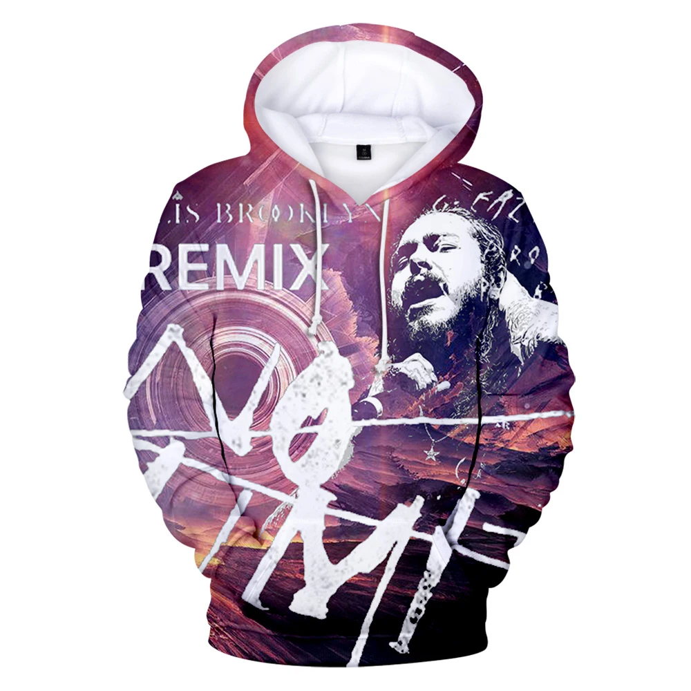 Толстовка FRDUN TOMMY Post Malone с 3D принтом модная женская/мужская толстовка длинным