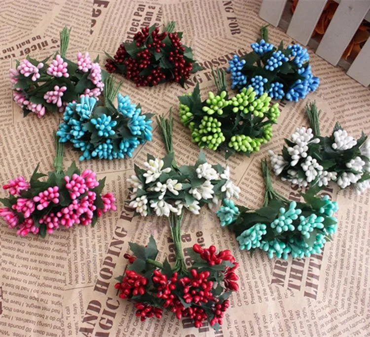 Искусственные фрукты искусственные мини Пип ягоды цветочные тычинки чулки