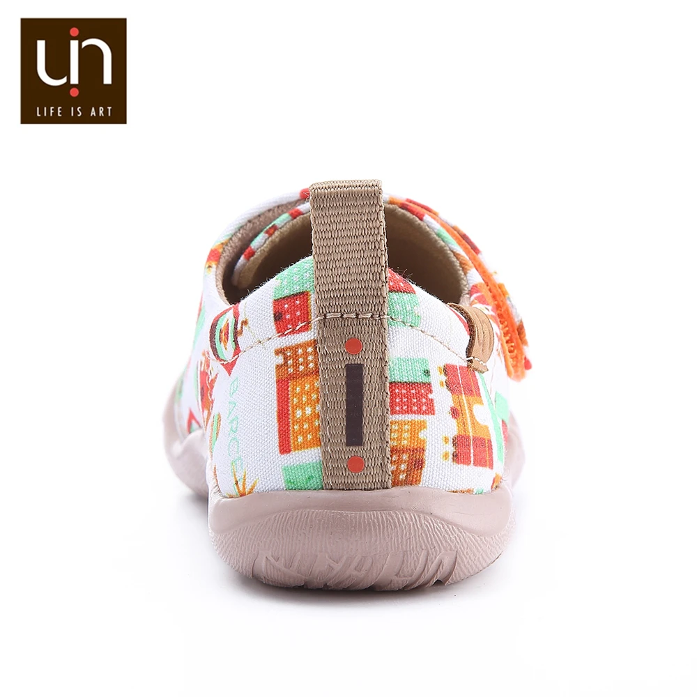 

UIN Art City Design Little Kids Sneakers Easy Hoop & Loop Casual Shoes for Boys/Girls Fashion Flats