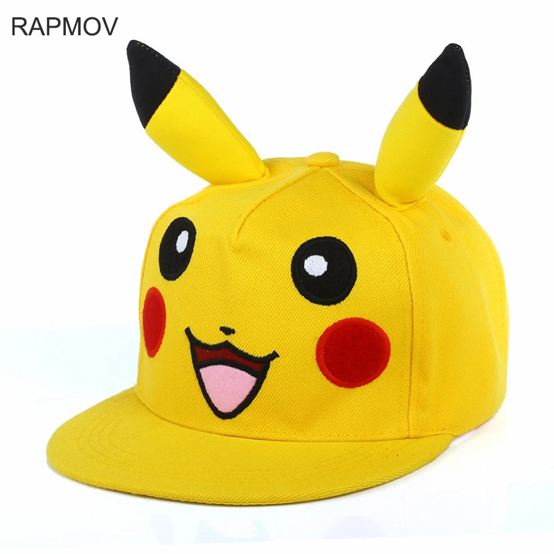 Японский известных анимации мультфильм комиксов милые Pokemon Go Пикачу плоским Snapback