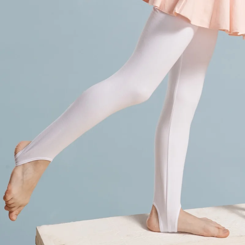 White(Cotton ) Балет Хлопок и спандекс балетные колготки балетные чулки для девочек Дети Высокое качество танец гимнастика стрейч шерстяные колготки - Цвет: White(Cotton )