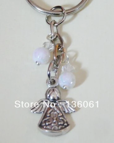 Винтажные Серебряные Кристаллы ангела-стразов для ключей Автомобильный ключ