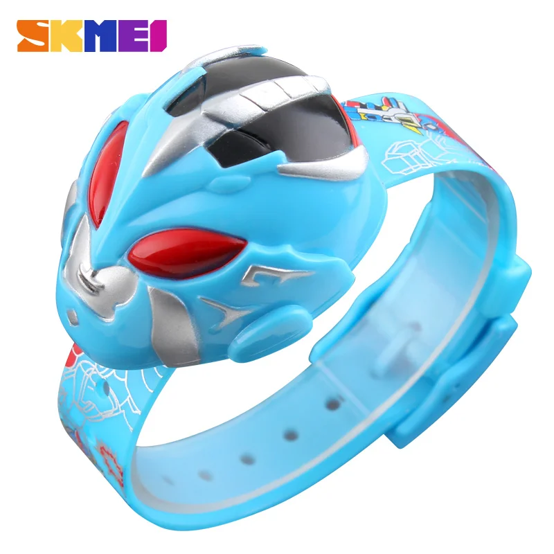 light blue Children Watches SKMEI Hot Cute Kids Watches Fashion Sports Digital Girls boys Children's Wristwatches Relogio Masculino - Цвет: light blue
