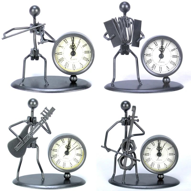 Металлическая Модель Музыкальные часы музыкальный инструмент креативный