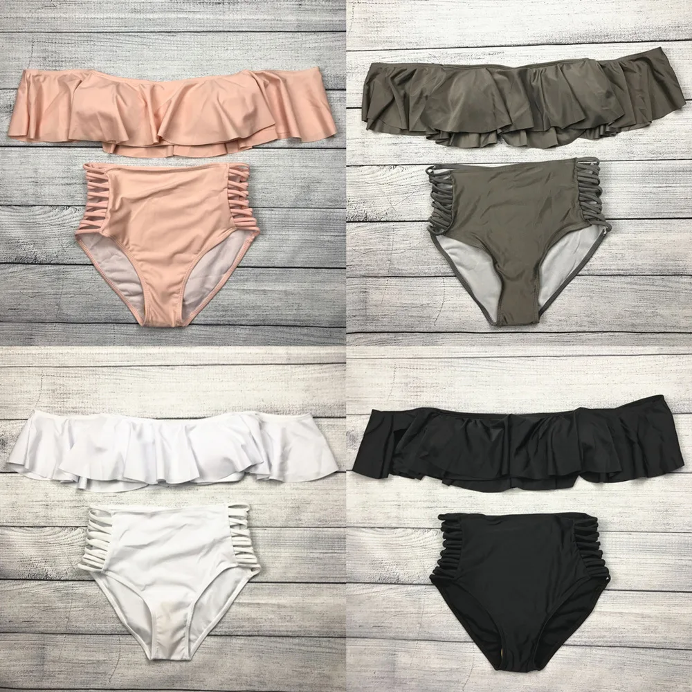 2018 Высокая талия Купальник соблазнительный бикини для женщин купальники малышек