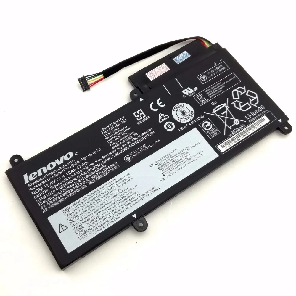 

Новые оригинальные Батарея для LENOVO 45N1752 45N1753 45N1754 45N1755 45N1756 45N17 11,4 V 47WH