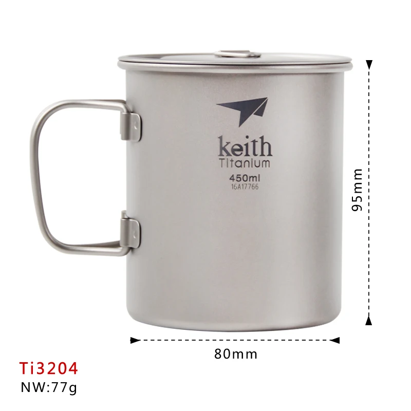 Keith 220 мл-900 мл титановая чашка уличная посуда походная вода путешествия Ультралегкая Складная кружка