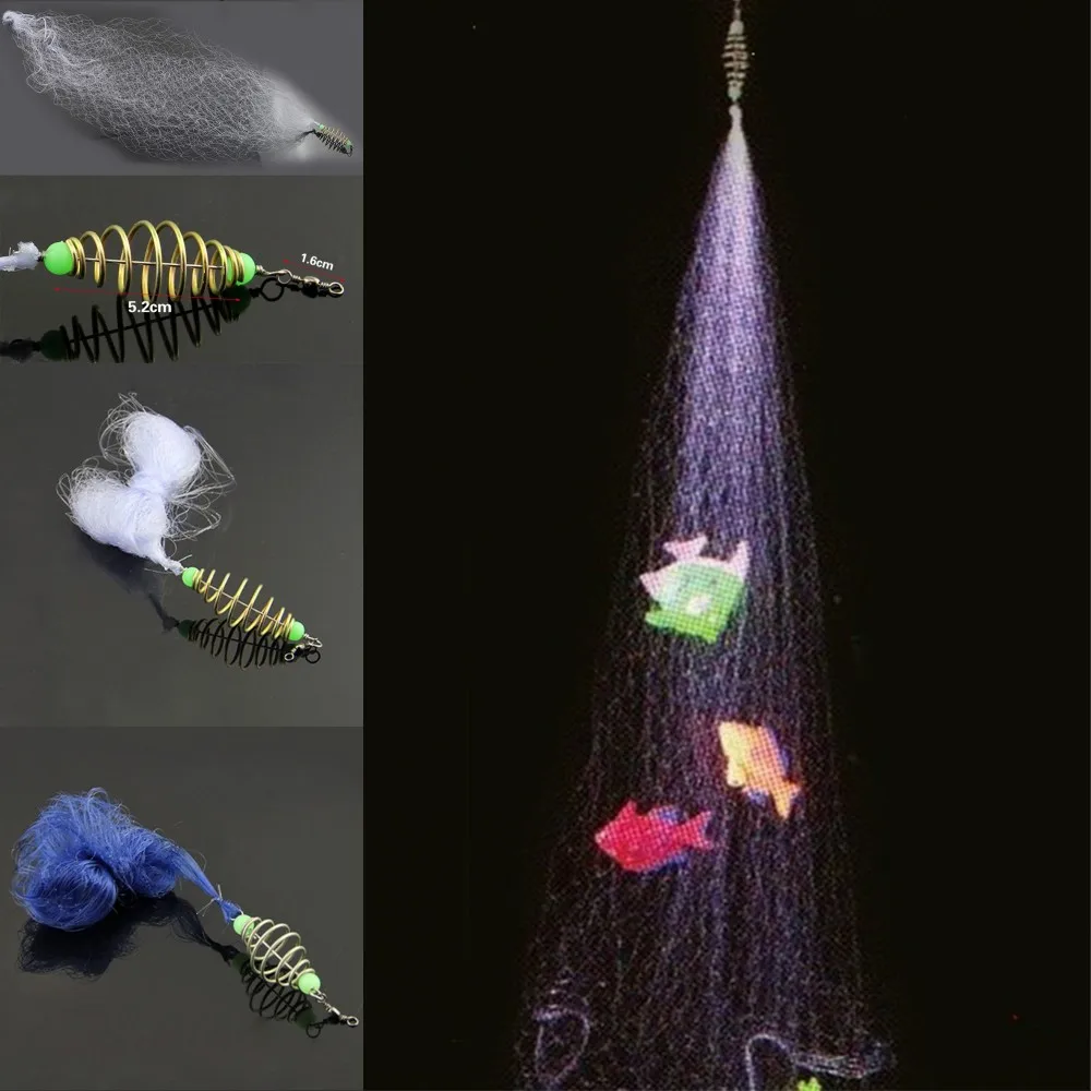 2 шт. медная пружинная рыболовная сеть маленькая сетка светящиеся бусины