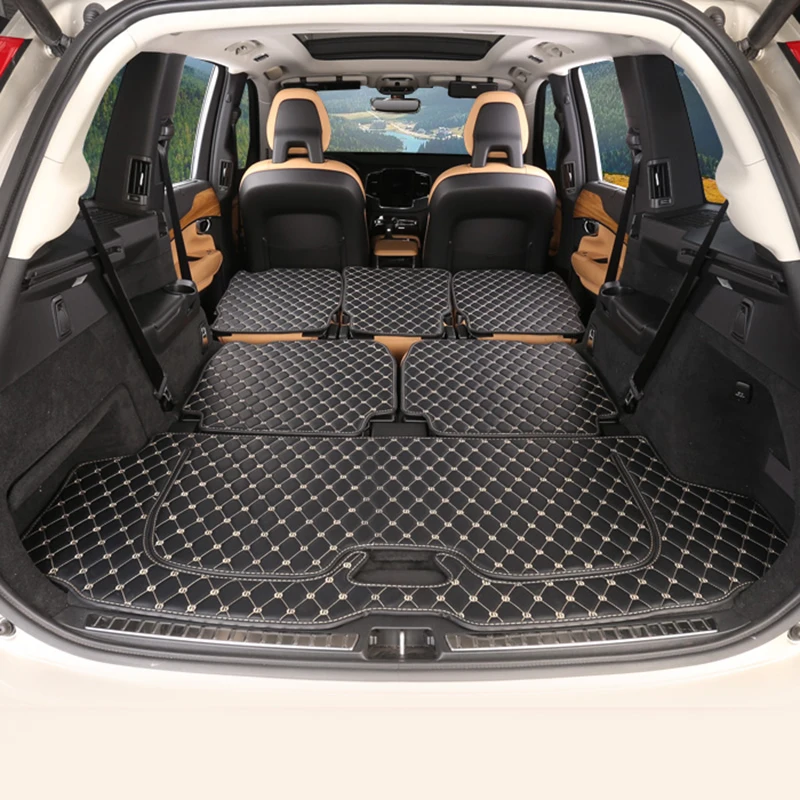Защитный коврик для заднего багажника Volvo XC90 2016 2018 5 и 7 сидений из искусственной
