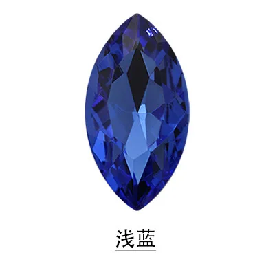 Light Sapphire 23 Цвета Заводская распродажа конский глаз остроконечные Стразы Высокого Качества Стеклянные Свободные Стразы, камень для дизайна ногтей Diy аксессуары для одежды - Цвет: Light Sapphire