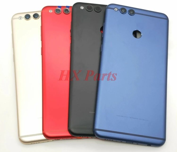 Для huawei Honor 7X задняя крышка шасси чехол задняя крышка батарейный корпус с боковыми кнопками+ объектив камеры+ наклейка 3M