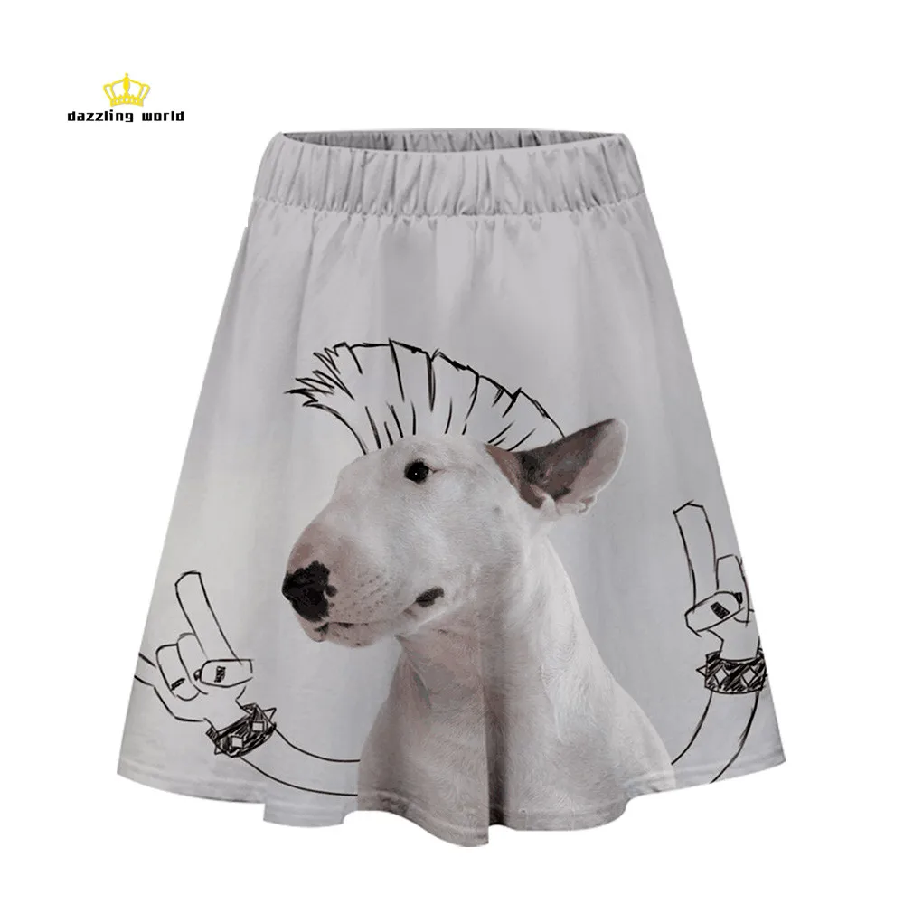 Женская Повседневная мини юбка в стиле хип хоп Pit * Terrier с объемным изображением