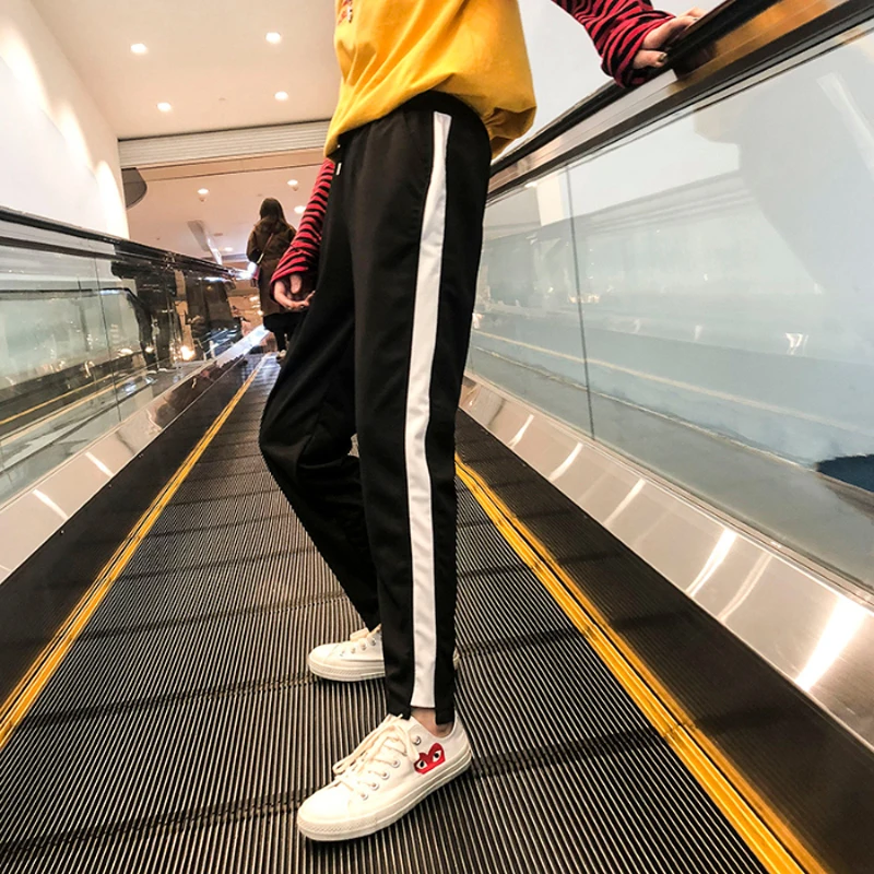 Женские спортивные штаны с эластичной резинкой на талии повседневные брюки