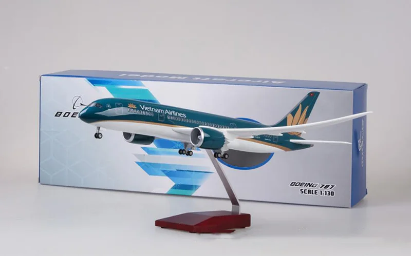 1/130 масштаб 47 см самолет Boeing B787 Dreamliner самолет вьетнамские авиалинии Модель W светильник и колеса литой под давлением пластиковый самолет
