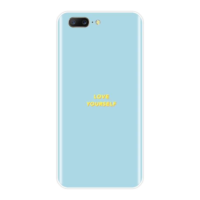 Задняя крышка для One Plus 3 3T 5T 6 6T силиконовая Мягкая желтая цитата розовая