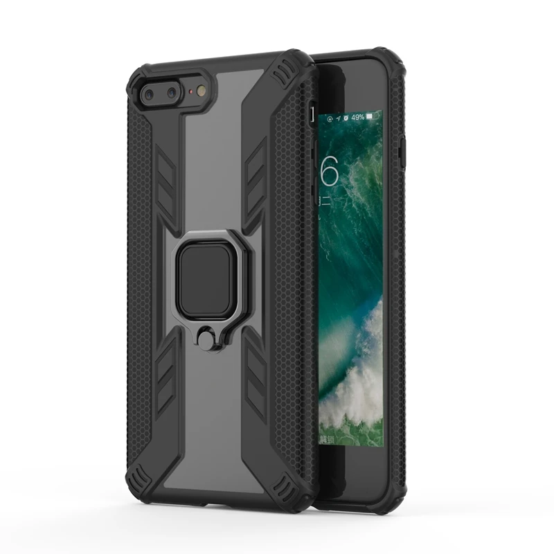 Стенд с металлическим кольцом Магнитный чехол для iPhone 11 Pro Max 6 7 8 Автомобильный