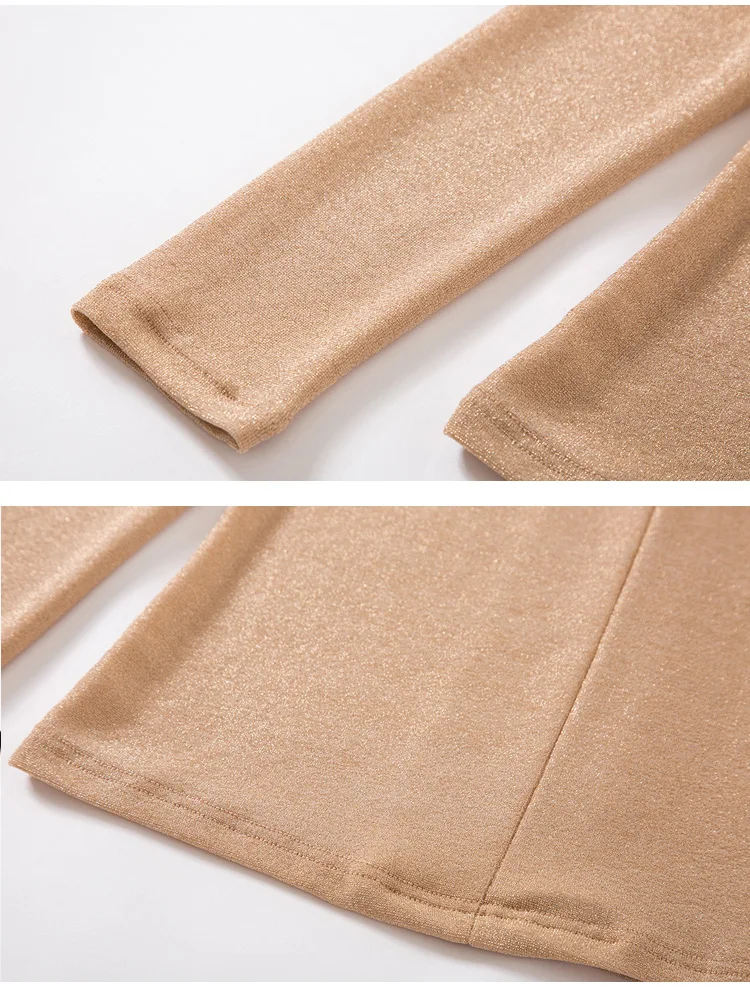 Новинка Весна 2019 блестящие сетчатые Футболки с длинным рукавом и v-образным