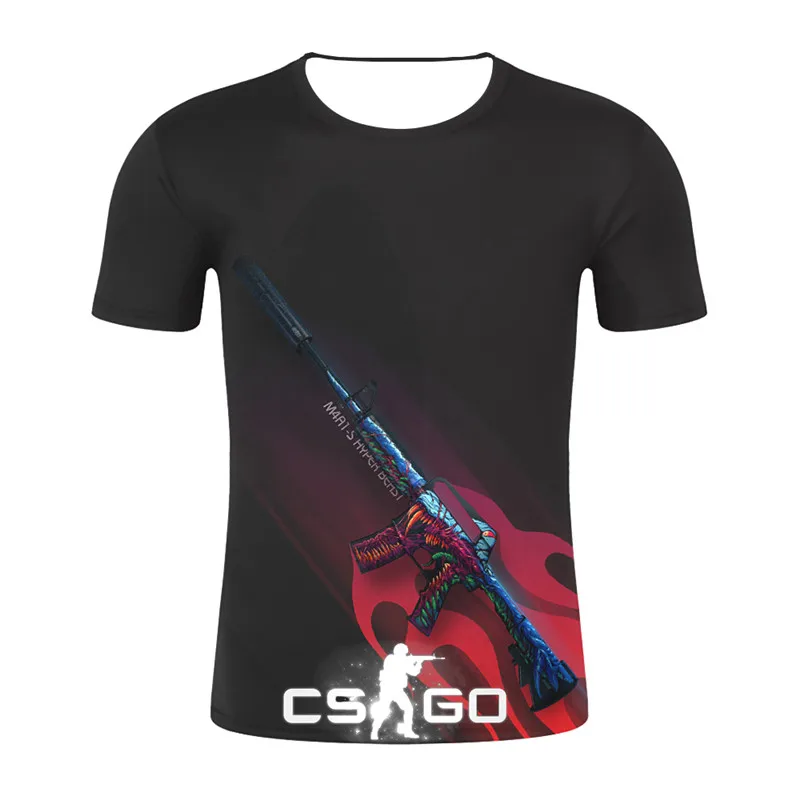 2019 футболка для геймеров с противовесным ударом по всему миру CSGO 3D мужская