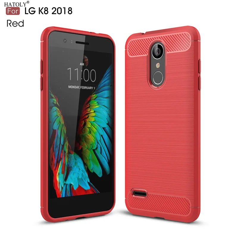 HATOLY Case For LG K8 2018 / K9 Soft Rubber Carbon Fiber Cover Phone Fundas 5.0" | Мобильные телефоны и аксессуары