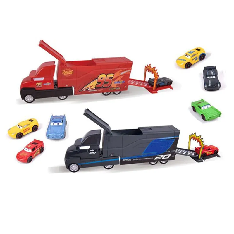 7 шт./компл. Disney Pixar машина 3 McQueen Jackson storm cool sister Mater Mack uncle truck 1:55 литой металлический