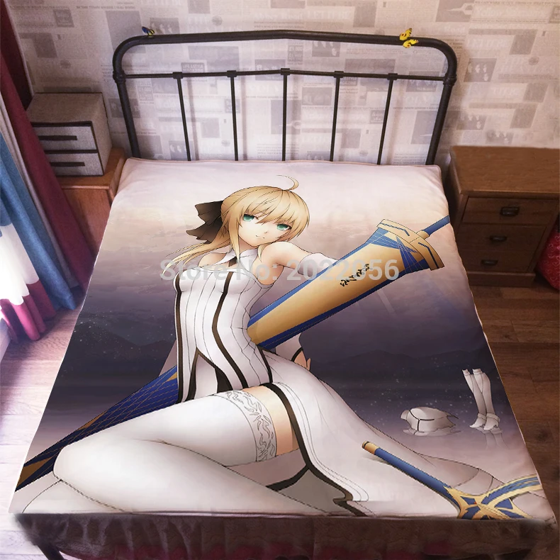 

Anime Manga Fate Saber Stay Night Bed Sheet 150*200cm Bedsheet 004