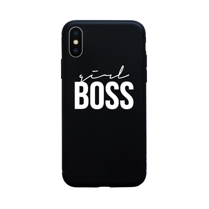 B Soft GirlBoss Классный мягкий чехол для телефона для iPhone 11Pro Max 7 8 Plus 6 6S Plus 5 SE X XS Max XR Phone MOM BOSS HONEY Cover Fundas Coque Shell - Цвет: B Soft GirlBoss