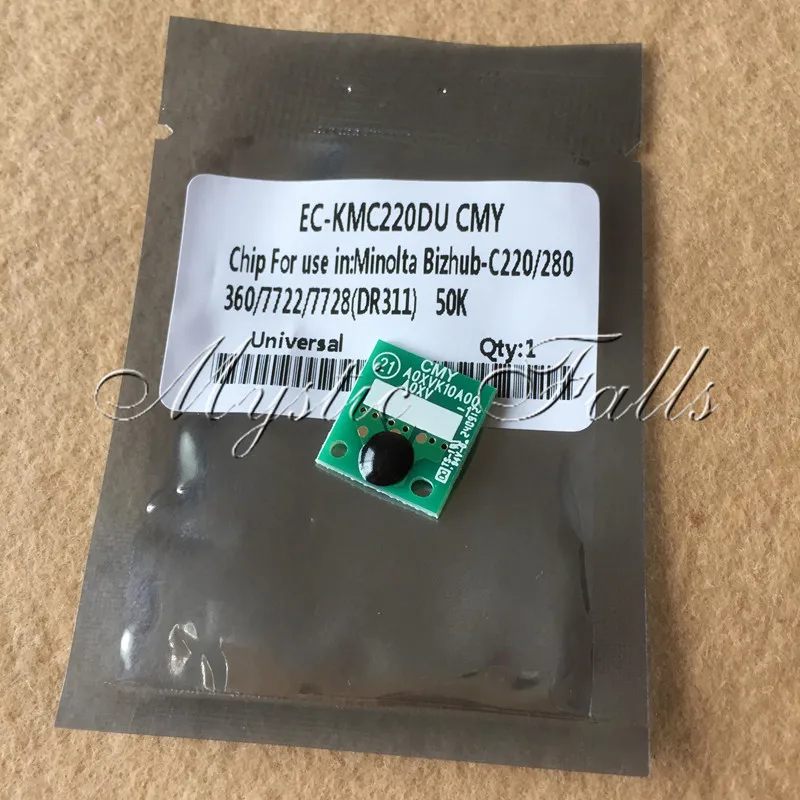 5 компл. DR311 DR 311 чип для блока формирования изображений Konica Minolta Bizhub C360 C280 C220 C7722 C7728