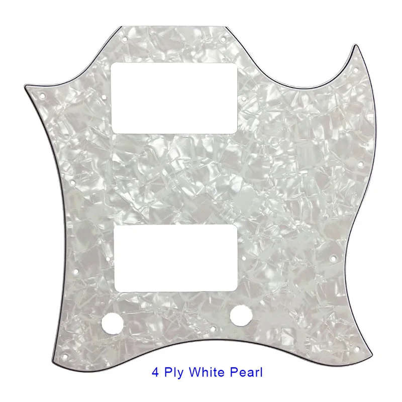 4 ply white pearl Pleroo гитарные части накладки для Gibson standard SG полное лицо царапины пластины Route PAF Humbuckers лучшая защита для гитары ra - Цвет: 4 ply white pearl