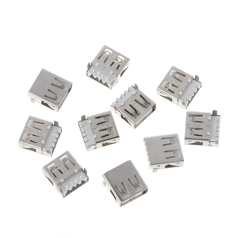 10 шт. USB 2 0 4 контактный разъем типа A гнездовой G54 фута 90 градусов