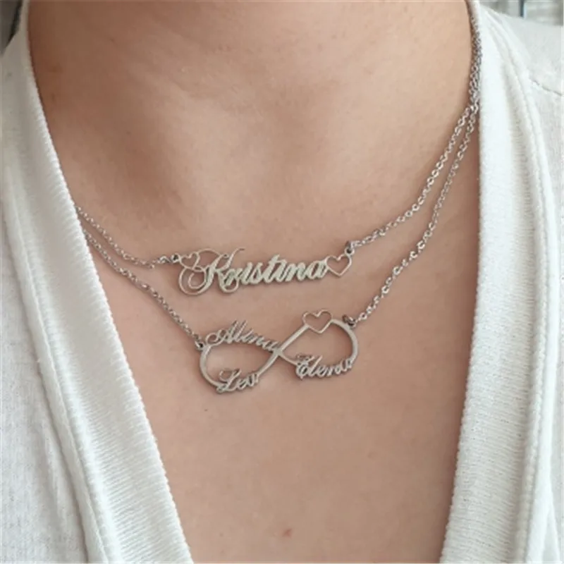 Ожерелье из нержавеющей стали с именем на заказ|Цепочки| |