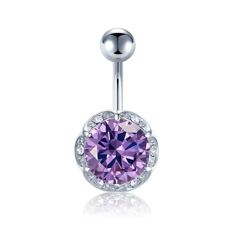 

Jforyou 3PC 14G Belly Button Rings with CZ Opal 10mm 3/8" Belly Bar Stainless Steel Belly Navel Piercing Jewelry