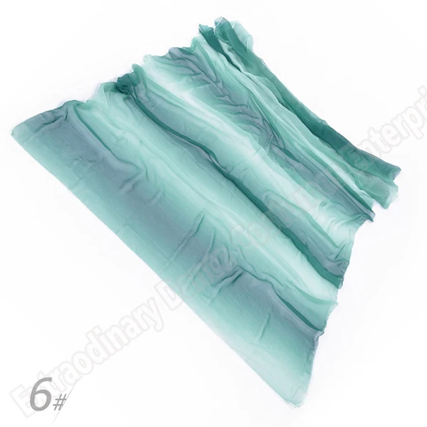 6 Light green Новая шелковая вуаль для танца живота, сценический шарф, шаль, радуга, 2,5 м x 1,2 м, 13 цветов, шелковые шарфы для танца живота - Цвет: 6 Light green