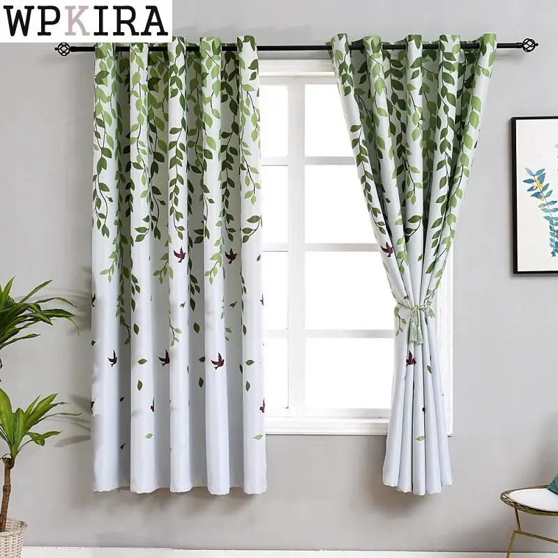 В Стиле Рустик Шторы s для Кухня пасторальные растения Спальня украшения окна