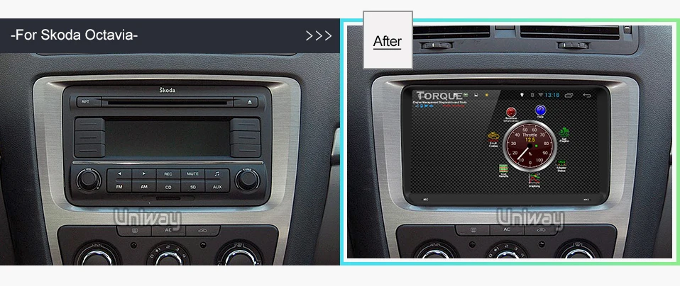 Uniway ADZ9071 android 8,1 автомобиль dvd для vw passat b7 b6 Гольф 5 Поло tiguan octavia rapid fabia с gps-навигации радио